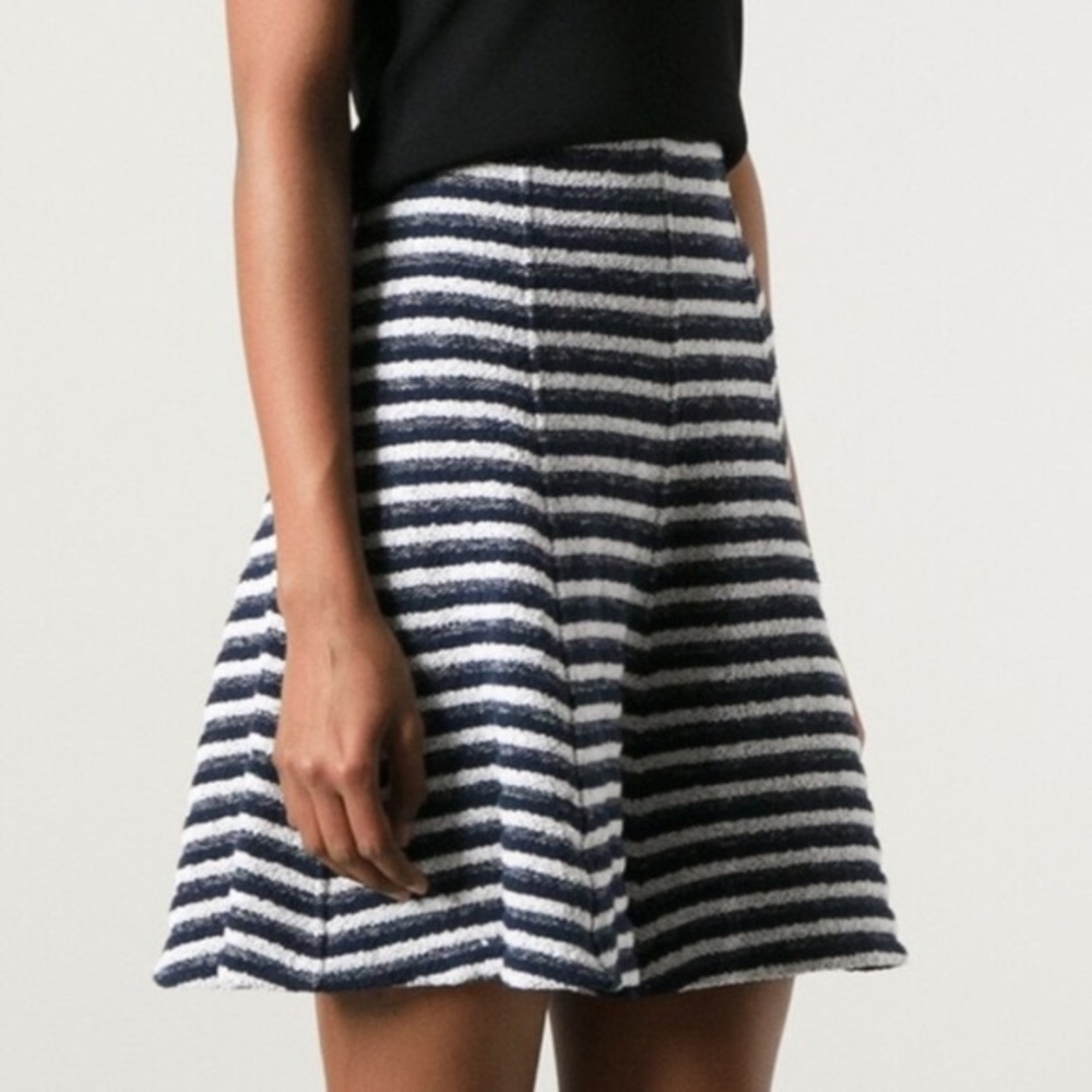 Theory Lyerly Boucle Skirt Sz 4 Small Stripe